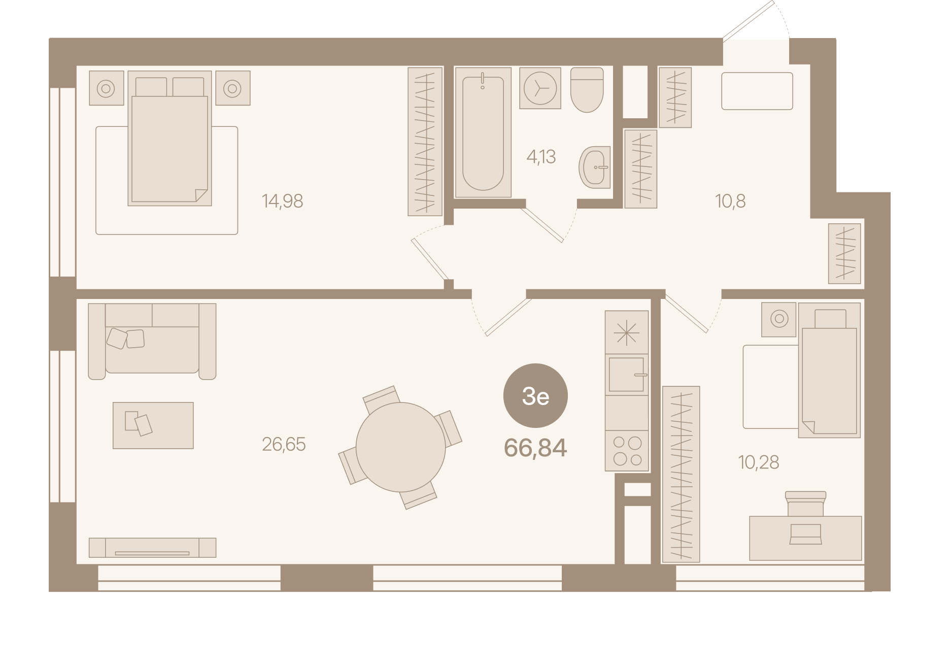 Евро 3 · 66,84 м²