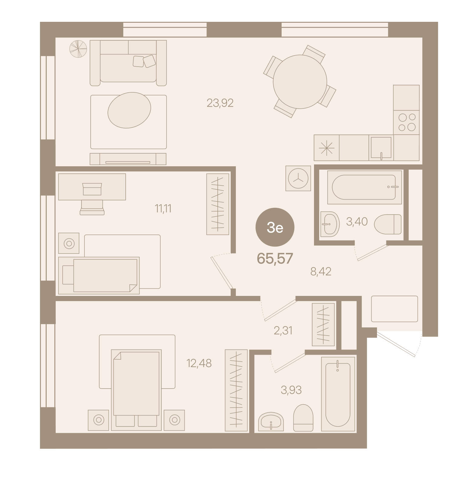 Евро 3 · 65,57 м²